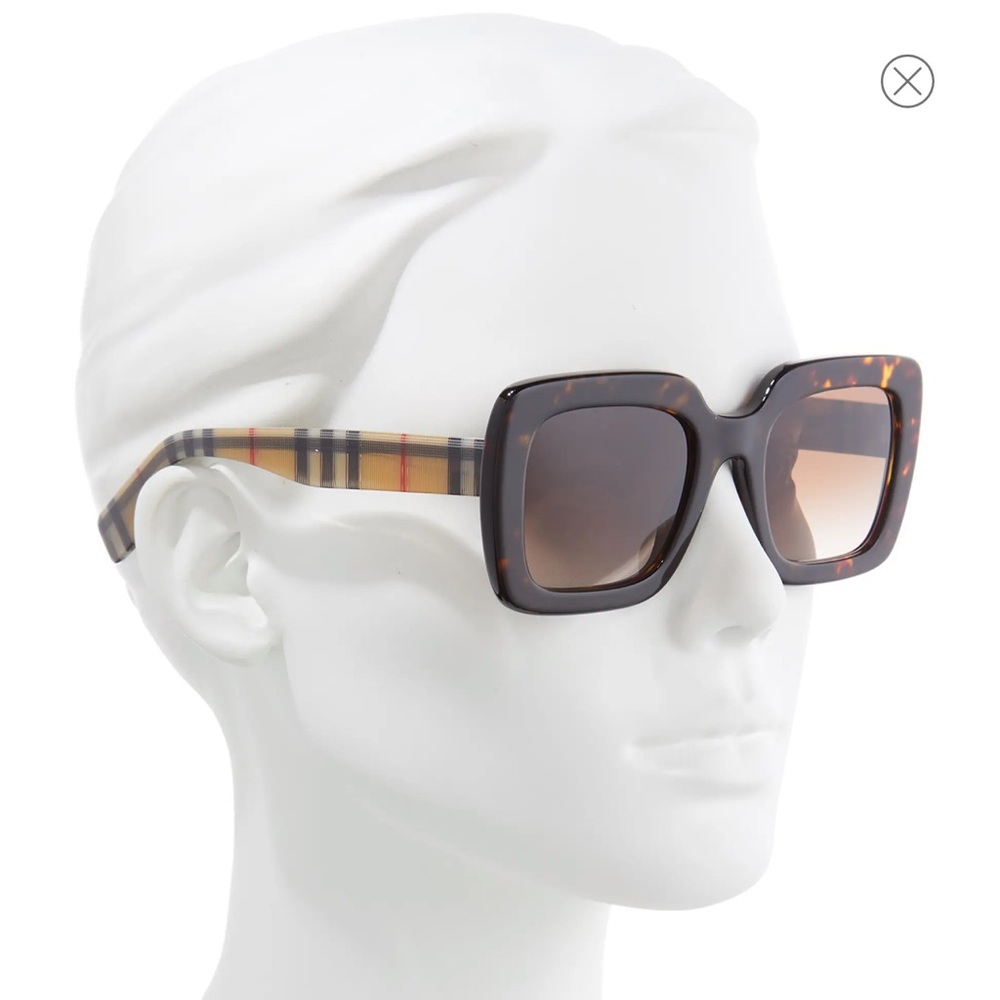 Burberry check square sunglasses